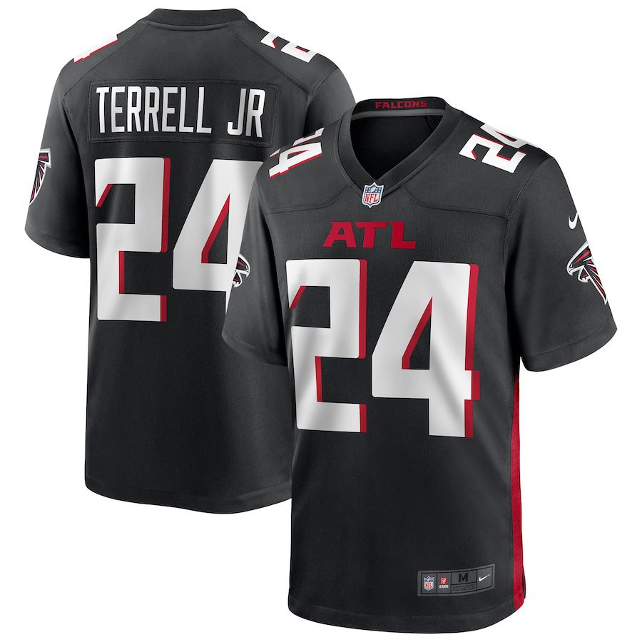 Men Atlanta Falcons #24 Terrell Jr Nike Black Player Game NFL Jersey